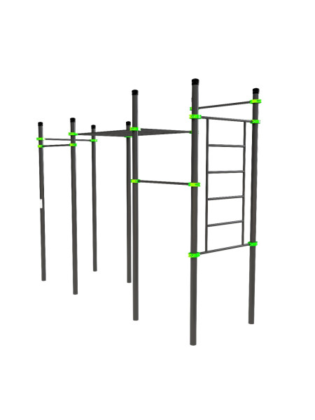 W227 Воркаут (7 перекладин, рукоход классический, шведская стенка) ZAVODSPORTA