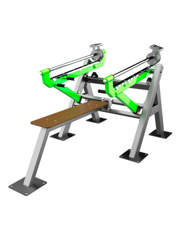 F-2800 Уличный тренажер Жим лежа с переменной нагрузкой ZAVODSPORTA