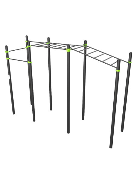 W315 Воркаут (3 перекладины, рукоход классический, рукоход в подъем) ZAVODSPORTA