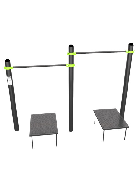 W333 GTO Перекладины разноуровневые для подтягивания из виса лежа на низкой перекладине ZAVODSPORTA