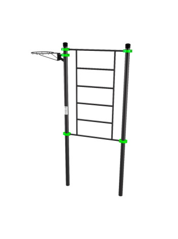 W264 Гимнастический снаряд (шведская стенка) с баскетбольным кольцом ZAVODSPORTA