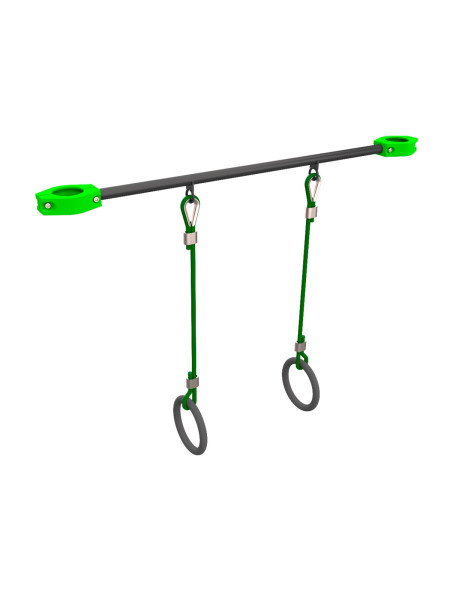 W89 Перекладина 1290 мм с гимнастическими кольцами ZAVODSPORTA