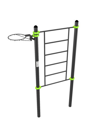 W364 Гимнастический снаряд (шведская стенка) с баскетбольным кольцом ZAVODSPORTA