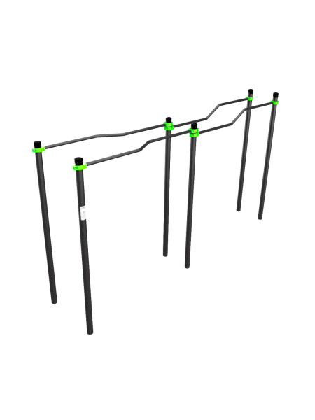 W260 GTO Брусья разноуровневые изогнутые (подходит ОВЗ) ZAVODSPORTA