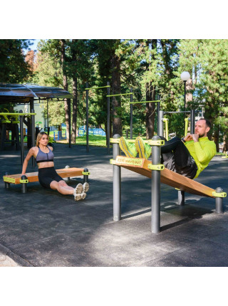 W308 Воркаут Наклонная скамья для упражнений на пресс ZAVODSPORTA