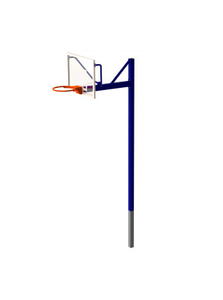 Стойка баскетбольная уличная одноопорная для тренировочного щита (900х1200 мм), вынос 1200 мм