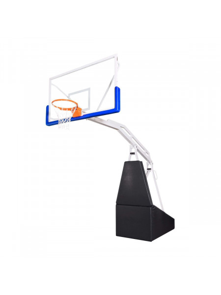 Стойка баскетбольная мобильная, складная, на пружинах, вынос 2,25 м., c противовесом