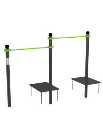 W233 GTO Перекладины разноуровневые для подтягивания из виса лежа на низкой перекладине ZAVODSPORTA