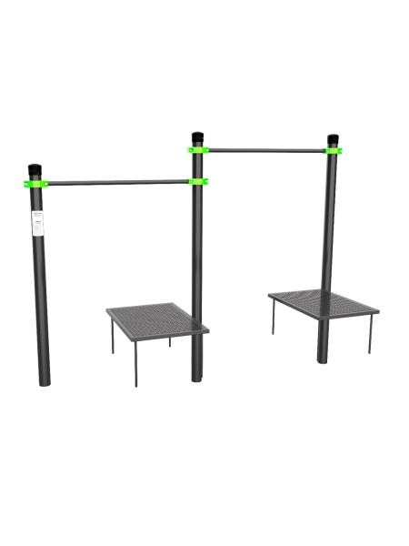 W233 GTO Перекладины разноуровневые для подтягивания из виса лежа на низкой перекладине ZAVODSPORTA