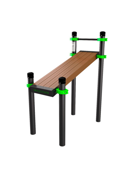 W208 Воркаут Наклонная скамья для упражнений на пресс ZAVODSPORTA