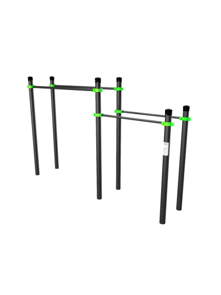 W210 Воркаут Брусья двойные для отжиманий разноуровневые ZAVODSPORTA