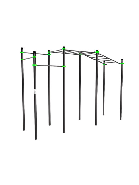 W215 Воркаут (3 перекладины, рукоход классический, рукоход в подъем) ZAVODSPORTA
