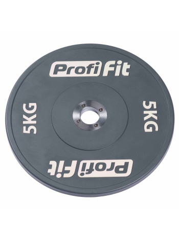 Диск профессиональный обрезиненный цветной D51 мм PROFI-FIT 5 кг