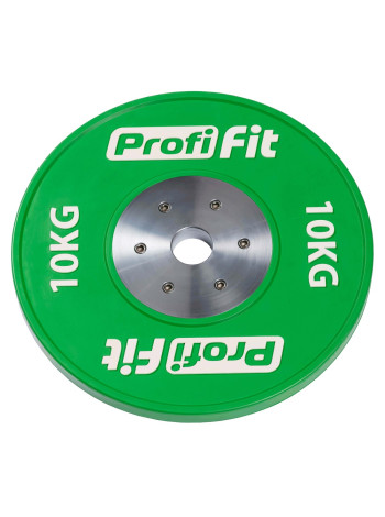 Диск профессиональный обрезиненный (цветной) D51 мм PROFI-FIT 10 кг