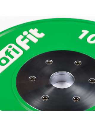 Диск профессиональный обрезиненный (цветной) D51 мм PROFI-FIT 10 кг