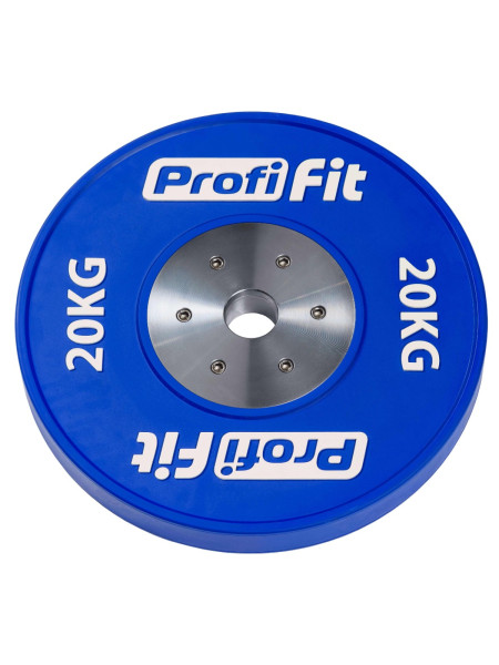 Диск профессиональный обрезиненный (цветной) D51 мм PROFI-FIT 20 кг