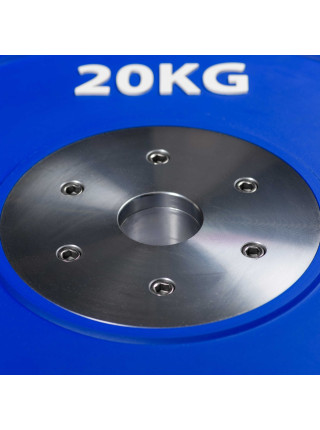 Диск профессиональный обрезиненный (цветной) D51 мм PROFI-FIT 20 кг