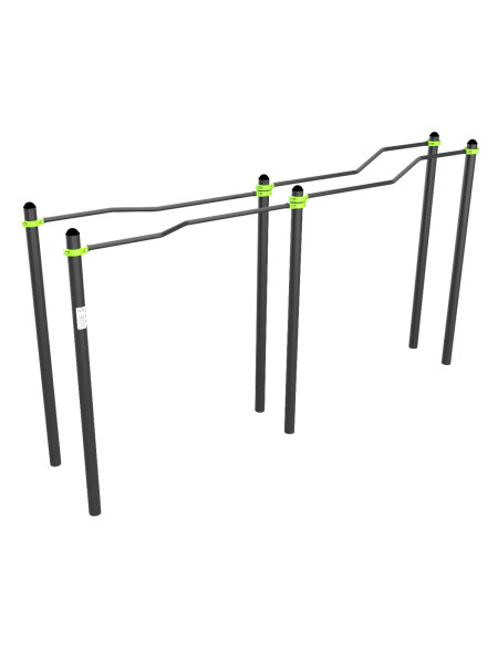 W360 GTO Брусья разноуровневые изогнутые (подходит ОВЗ) ZAVODSPORTA