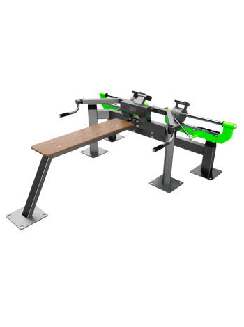 F-2802 Уличный тренажер Баттерфляй вверх с переменной нагрузкой ZAVODSPORTA
