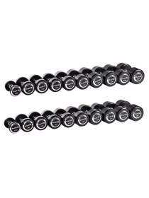 Гантельный ряд PROFESSIONAL (шаг 2,5 кг, 10 пар) PROFI-FIT 2,5-25 кг