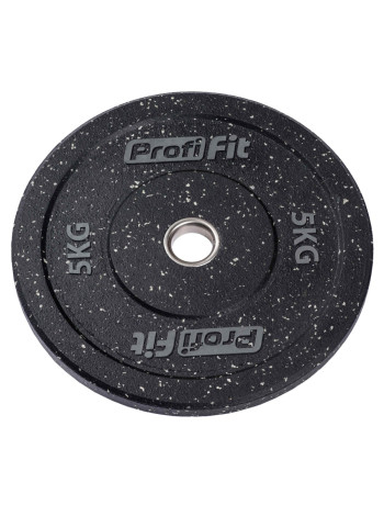 Диск для штанги HI-TEMP с цветными вкраплениями D51 мм PROFI-FIT 5 кг