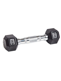 Гантель гексагональная обрезиненная PROFI-FIT 1 кг