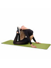 Коврик для йоги и фитнеса ПРОФ (зеленый-серый) 6 мм PROFI-FIT