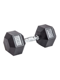 Гантель гексагональная обрезиненная PROFI-FIT 20 кг
