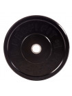 Диск для штанги каучуковый, черный, PROFI-FIT D-51, 25 кг