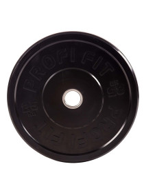 Диск для штанги каучуковый, черный D51 мм PROFI-FIT 25 кг