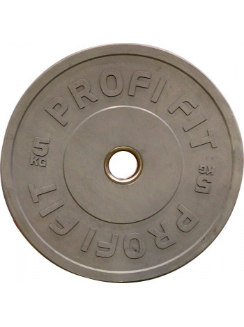 Диск для штанги каучуковый, цветной PROFI-FIT D-51, 5 кг