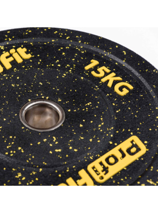 Диск для штанги HI-TEMP с цветными вкраплениями D51 мм PROFI-FIT 15 кг