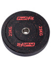Диск для штанги HI-TEMP с цветными вкраплениями D51 мм PROFI-FIT 25 кг