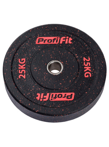 Диск для штанги HI-TEMP с цветными вкраплениями D51 мм PROFI-FIT 25 кг