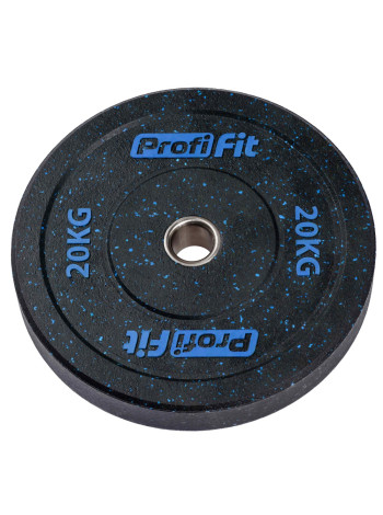 Диск для штанги HI-TEMP с цветными вкраплениями D51 мм PROFI-FIT 20 кг