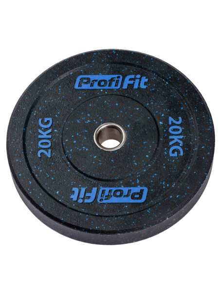 Диск для штанги HI-TEMP с цветными вкраплениями D51 мм PROFI-FIT 20 кг