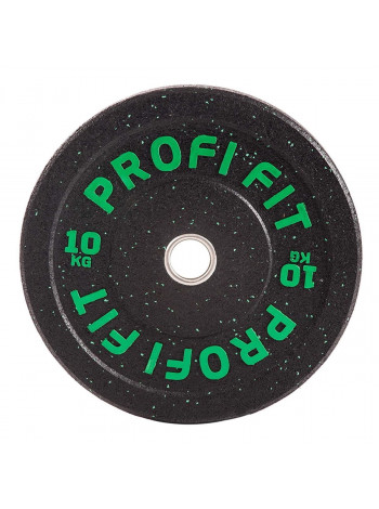 Диск для штанги HI-TEMP с цветными вкраплениями, PROFI-FIT D-51, 10 кг