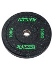 Диск для штанги HI-TEMP с цветными вкраплениями D51 мм PROFI-FIT 10 кг