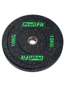 Диск для штанги HI-TEMP с цветными вкраплениями D51 мм PROFI-FIT 10 кг