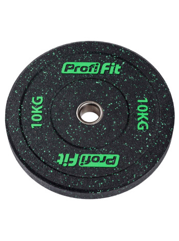 Диск для штанги HI-TEMP с цветными вкраплениями D51 мм PROFI-FIT 10 кг