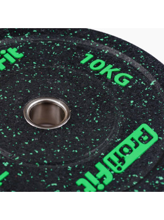 Диск для штанги HI-TEMP с цветными вкраплениями D51 мм PROFI-FIT 10 кг