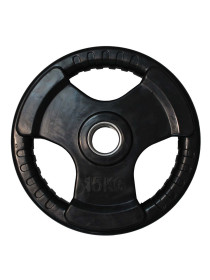 Диск обрезиненный 3 HANDLE черный D51 мм PROFI-FIT 15 кг