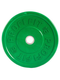 Диск для штанги каучуковый, цветной D51 мм PROFI-FIT 10 кг