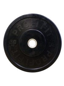 Диск для штанги каучуковый, черный D51 мм PROFI-FIT 20 кг