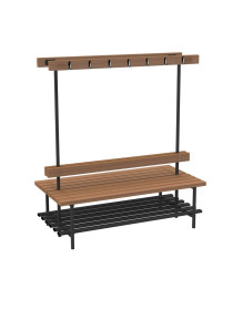 Скамья для раздевалок с вешалкой (двусторонняя) 1,5 м ZAVODSPORTA