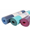 Коврик для йоги и фитнеса TPE 183*61*0.6 см, 2-слойный, OHS, фиолетово-розовый