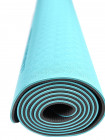 Коврик для йоги и фитнеса TPE 183*61*0.6 см, 2-слойный, OHS, бирюзовый