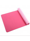 Коврик для йоги и фитнеса TPE 183*61*1 см, 2-слойный, розовый