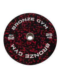 Диск бамперный BRONZE GYM камуфляж красный 25кг