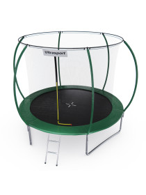 Батут DFC ULTRASPORT 10 ft с внутренней сеткой / лестница в комплекте